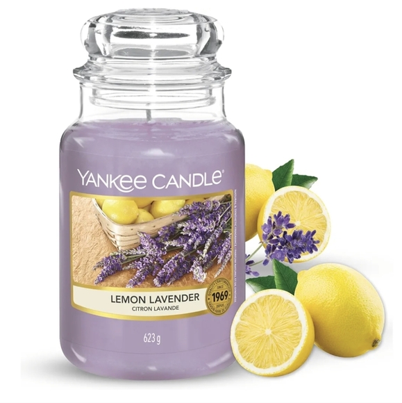 Yankee Candle 22oz Lemon Lavendar Original Jar Candle New - Picture 2 of 8